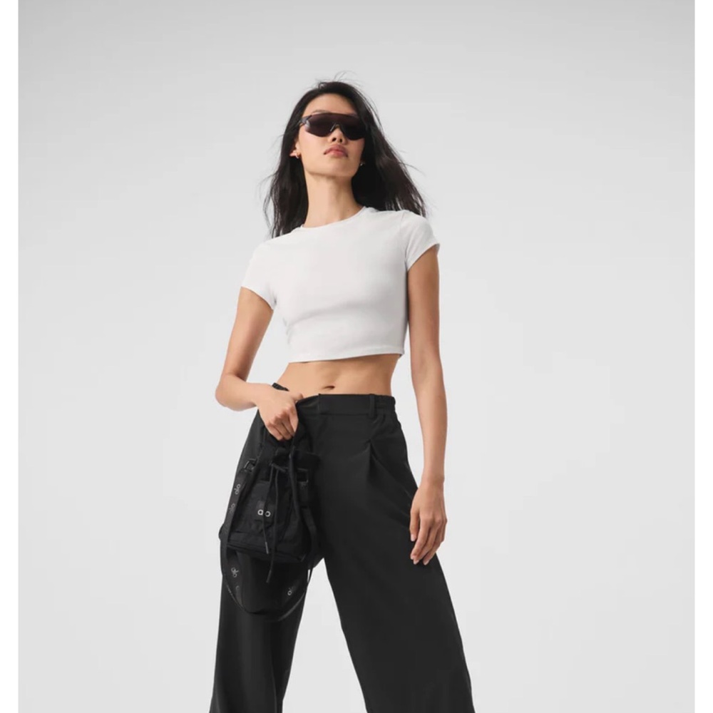 Alosoft Crop Finesse Short Sleeve White